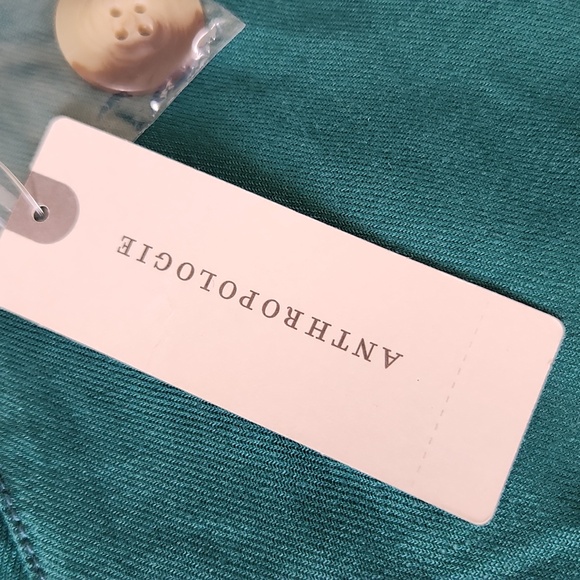 NWT Anthropologie Maeve | Ettie Wide‎ Leg Flare Linen Pants Turquoise Size 25 - Picture 5 of 9